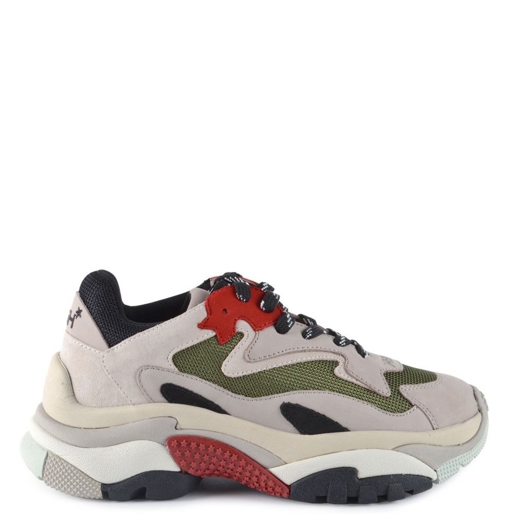 ASH Taupe & Green Addict Trainer Dad Sneakers